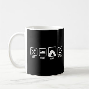 Eat Sleep Höhle Wiederholung Höhlenspeläologie Spe Kaffeetasse