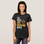 Eat Sleep Hunt Mushrooms Morel Hunter Foraging T-Shirt (Vorne ganz)