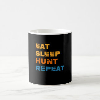 Eat Sleep Hunt Wiederholung, Jagd, Jäger Kaffeetasse