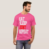 Eat Sleep Hunt Wiederholung T-Shirt (Vorne ganz)
