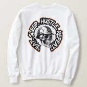 Eat Sleep Hustle Repeat  back-hit Sweatshirt (Design Rückseite)