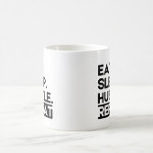 Eat Sleep Hustle Wiederholung - Motivierend Kaffeetasse (Mittel)