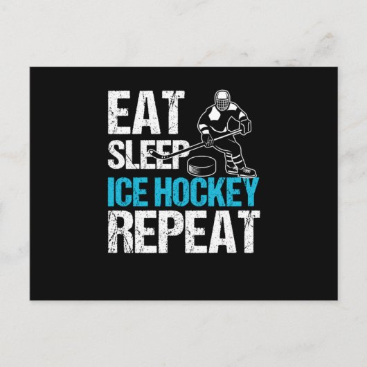 Eat Sleep Ice Hockey Sports Ice Hockey Player Gift Postkarte (Vorderseite)
