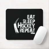 Eat Sleep Ice Hockey Wiederholung Vintages Geschen Mousepad (Mit Mouse)