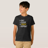 Eat Sleep Ice Skaten - Funny Skaten T-Shirt (Vorne ganz)