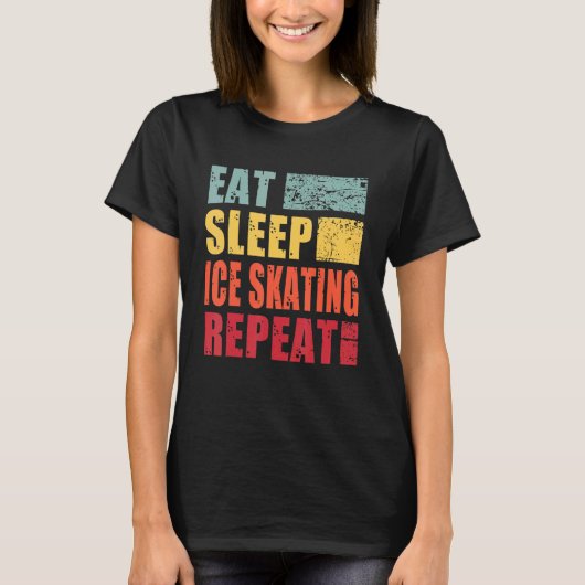 Eat Sleep Ice Skating T-Shirt (Vorderseite)