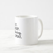 Eat Sleep iRacing Wiederholung Kaffeetasse (VorderseiteRechts)