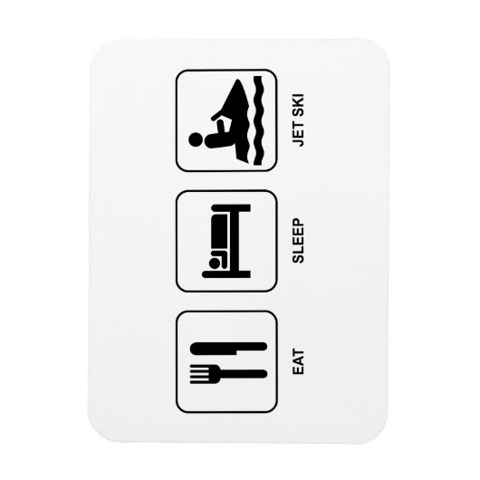 Eat Sleep Jet Ski Magnet (Vertikal)