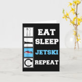 Eat Sleep Jetski Repeat Funny Jet Ski Karte (Gelbe Blume)