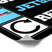 Eat Sleep Jetski Repeat Funny Jet Ski Poster (Ecke)