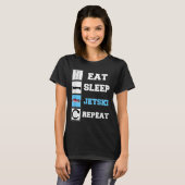 Eat Sleep Jetski Repeat Funny Jet Ski T-Shirt (Vorne ganz)