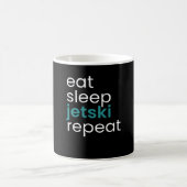 Eat Sleep Jetski Wiederholung Kaffeetasse (Mittel)