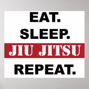 Eat. Sleep. Jiu Jitsu. Repeat. Poster