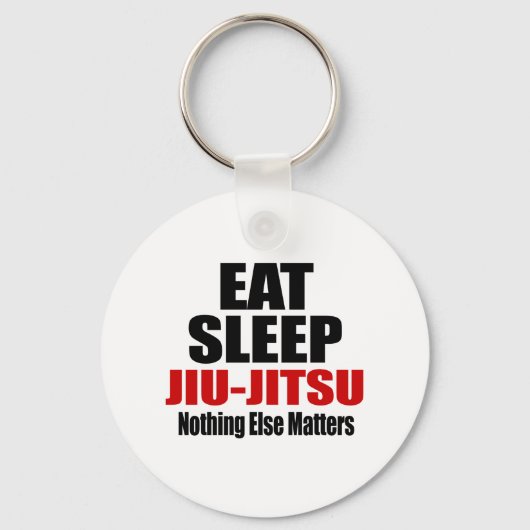 EAT SLEEP JIU-JITSU SCHLÜSSELANHÄNGER (Vorderseite)