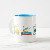 EAT SLEEP K-DRAMA REPEAT (Personalisieren) AKTUALI Zweifarbige Tasse (Vorderseite Links)