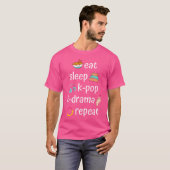 Eat Sleep K-Pop K-Drama Repeat T-Shirt (Vorne ganz)