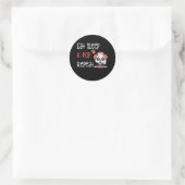 Eat Sleep K-Pop Repeat KPop Panda Runder Aufkleber (Tasche)