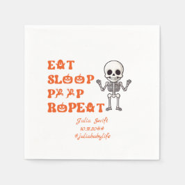 Eat Sleep Kack Repea Niedlich Oktober Neugeborene  Serviette