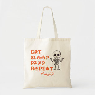 Eat Sleep Kack Repea Niedlich Oktober Neugeborene Tragetasche