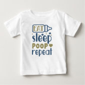 Eat Sleep Kack Repeat - Funny Baby T-shirt (Vorderseite)