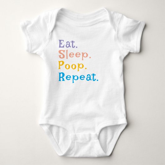 Eat Sleep Kack Repeat - Kind Baby Jersey Baby Strampler (Vorderseite)