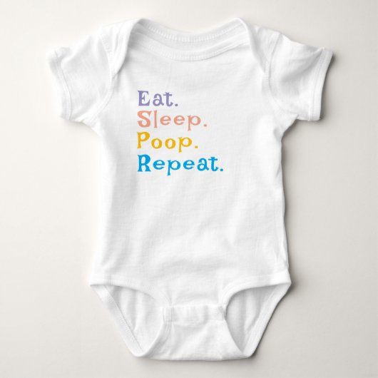 Eat Sleep Kack Repeat - Kind Baby Jersey Strampler (Vorderseite)