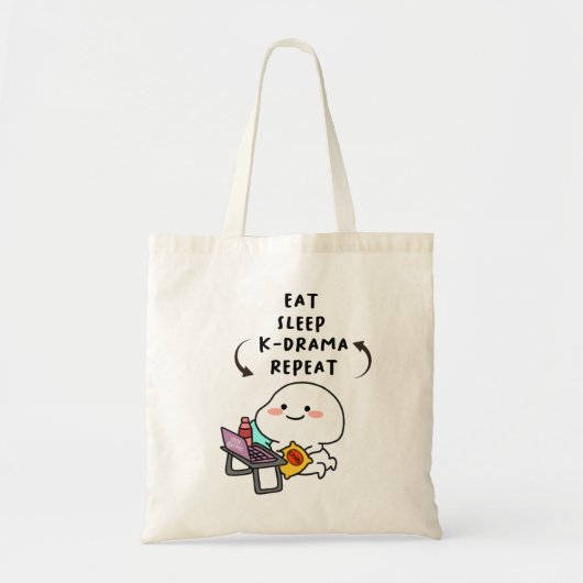 Eat Sleep Kdrama Repeat - Funny Kdrama Tragetasche (Vorne)