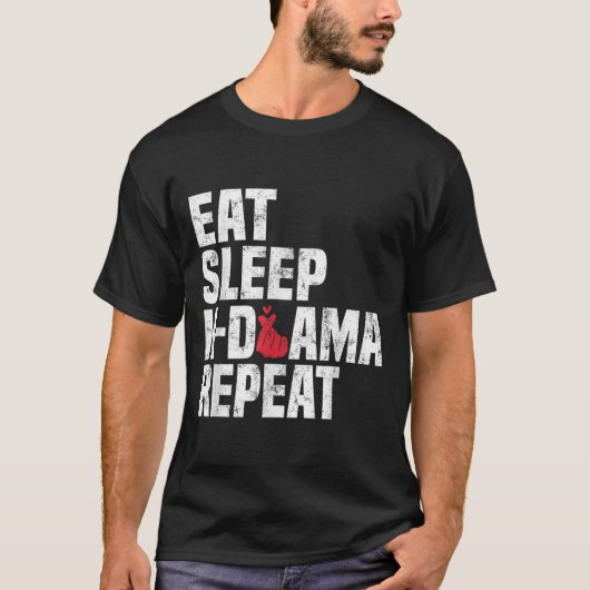 Eat Sleep Kdrama Repeat Funny Koreanovela Korean D T-Shirt (Vorderseite)