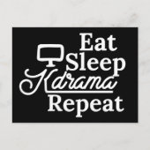 Eat Sleep Kdrama Repeat Postkarte (Vorderseite)