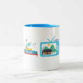 EAT SLEEP KDRAMA WIEDERHOLEN ZWEIFARBIGE TASSE (Mittel)
