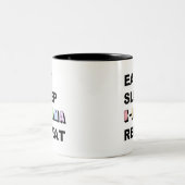 Eat Sleep Kdrama Wiederholung Zweifarbige Tasse (Mittel)