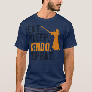 Eat Sleep Kendo Wiederholung Kata Kenjusu Shinai S T-Shirt