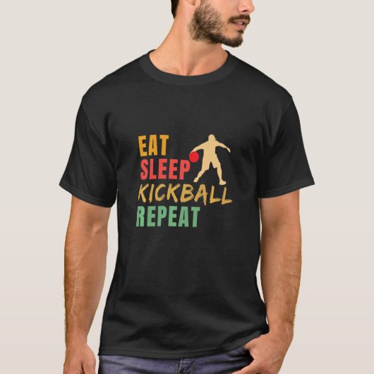 Eat Sleep Kickball Repeat Kickball Kickball Player T-Shirt (Vorderseite)