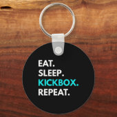 Eat Sleep Kickbox Repeat - Kickbox-Shirts Schlüsselanhänger (Vorderseite)