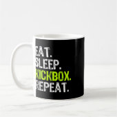 Eat Sleep Kickbox Repeat Kickboxing Kick Boxing Fu Kaffeetasse (Links)