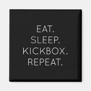 Eat Sleep Kickbox Repeat - Lustiger Kickboxen Boxe Magnet