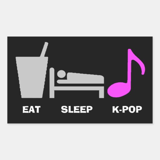 Eat Sleep Kpop Sticker (Vorderseite)