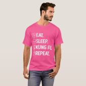 Eat Sleep Kung Fu Repeat Kung Fu T-Shirt (Vorne ganz)