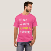 Eat Sleep Kung Fu Wiederholung Cool Kung Fu T-Shirt (Vorne ganz)