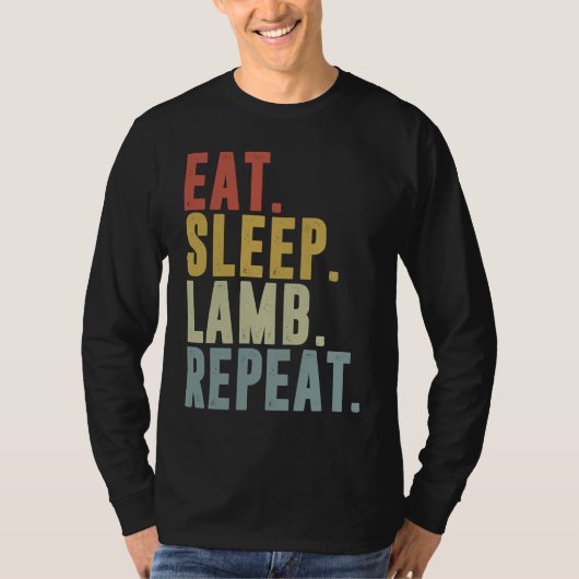 Eat Sleep Lamb Repeat  Lambing T-Shirt (Vorderseite)