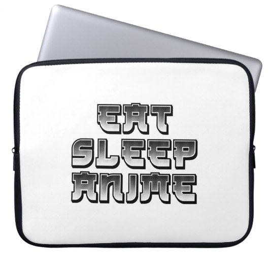 Eat Sleep Laptopschutzhülle (Vorderseite)