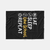 Eat Sleep Law School Repeat Fleecedecke (Vorderseite (Horizontal))