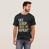 Eat Sleep Law Wiederholung Schule Anwalt Geschenk T-Shirt (Vorne ganz)