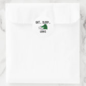 Eat Sleep LEEKS Runder Aufkleber (Tasche)