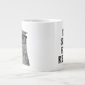 Eat sleep lesen wiederholen lustige Eule Kaffee Ta Jumbo-Tasse (Vorderseite)