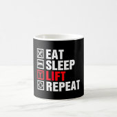 Eat Sleep Lift Wiederholung Kaffeetasse