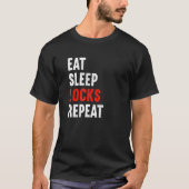 Eat Sleep Locks Wiederholung von Locksmith Metal W T-Shirt (Vorderseite)