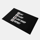 Eat sleep love sheep repeat Funny Quotes Gift Fußmatte (Schrägansicht)