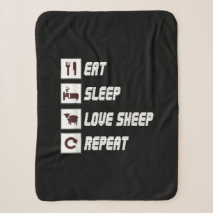 Eat sleep love sheep repeat Funny Quotes Gift Sherpadecke