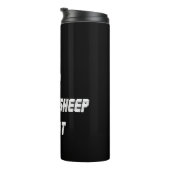 Eat sleep love sheep repeat Funny Quotes Gift Thermosbecher (Nach rechts gedreht)